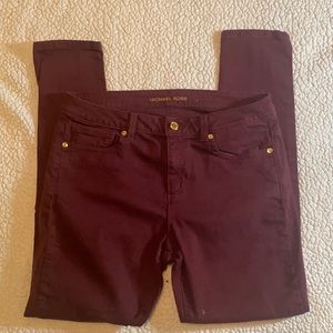Wine Color Michael Kors Jeans